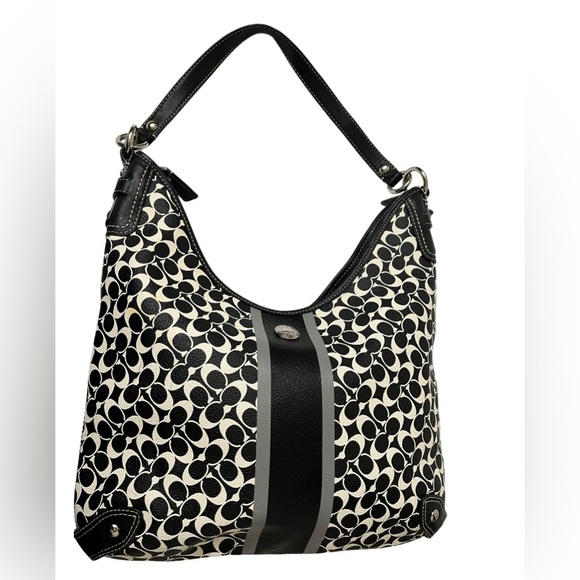 🖤Authentic COACH Signature C Purse (Black/White) - Picture 6 of 14